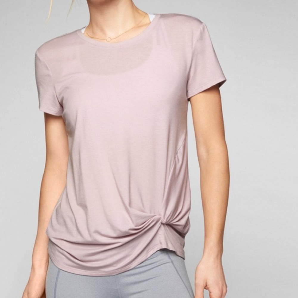 Athleta Ultimate Side Knot Tee Pink